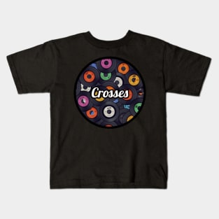 Crosses / Vinyl Records Style Kids T-Shirt